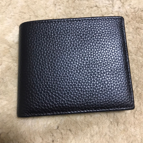 【イタリアンレザー】 ミニ財布 （ 黒 ）【 ハンドメイド 】 新作品 数量限定 黒 イタリアンレザー メンズ 牛革本革