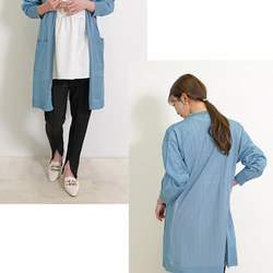 【SALE】UVカット サマーニット セミロング  カーディガン 3枚目の画像