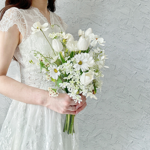 アーティフィシャルフラワー ＊ ウェディングブーケ 韓国 ブーケ クラッチブーケ クラッチブーケ ♡ アーティフィシャルフラワー ウェディング ブーケ