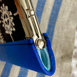 小さながま口財布＊mina perhonen アネモネの刺繍が可愛いミナペルホネンの人気柄のスマートウォレット 5枚目の画像