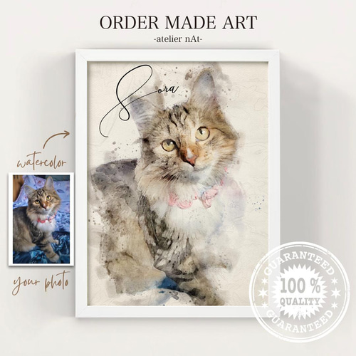 水彩画アートポスター似顔絵