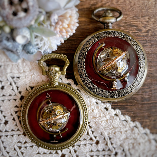 アンティークな地球儀 スチームパンク バッグチャーム バッグチャーム