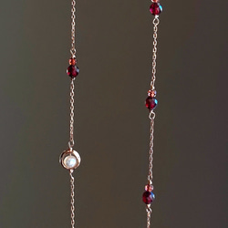 『ガーネットの幸福感』 華やぎブレスレット ガーネット 真珠 ブレスレット １月誕生石 sv925 ネコポス送料無料 6枚目の画像