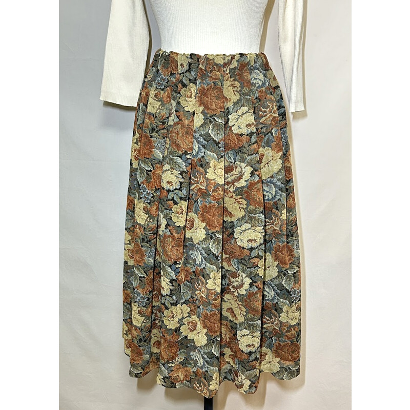 花柄のタックゴムスカート