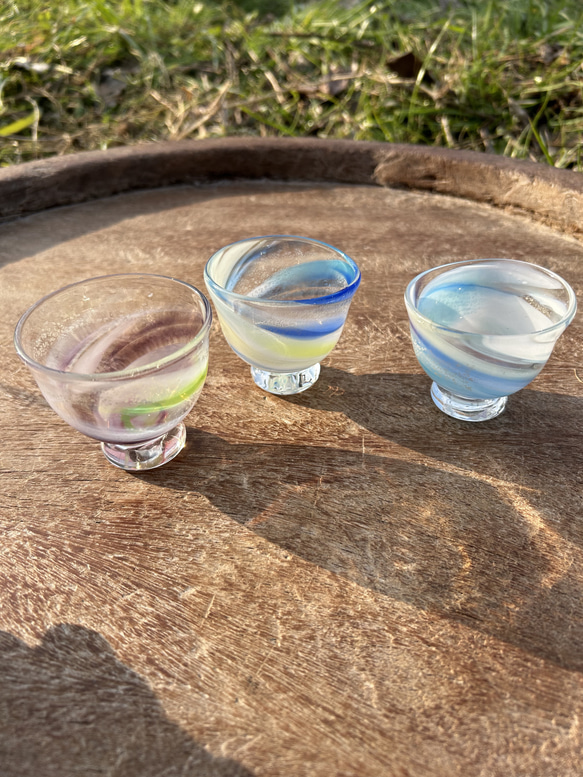 酒器】ぐいのみ 吹きガラス おちょこ ガラス食器 コップ おちょこ