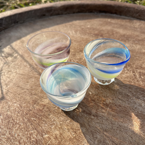 酒器】ぐいのみ 吹きガラス おちょこ ガラス食器 コップ おちょこ