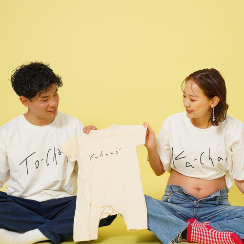 父ちゃん&母ちゃんTシャツ2枚セットWhite Tシャツ CACCA 通販｜Creema 