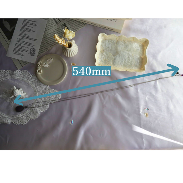 ペンダントトップ ネックレス 天然石 大きめ 金属アレルギー対応 マクラメ パープルカルセドニー 311017 大人かわ 14枚目の画像