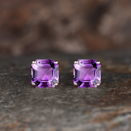 天然石どんぐりピアス ケープアメジスト ② 2月 誕生石】アメジスト ピアス