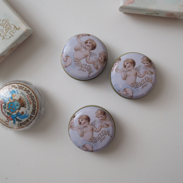 Boissier perles de chocolat天使のチョコレート缶 保存容器