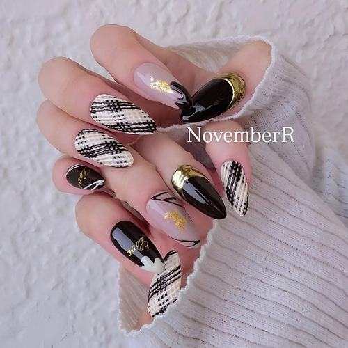 LA712☆バレンタインネイル〜紗々〜 ネイルチップ（つけ爪） NovemberR