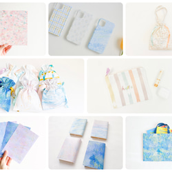 一款採用熊守原創面料製成的、以星夜為主題的淺色課包。 第6張的照片