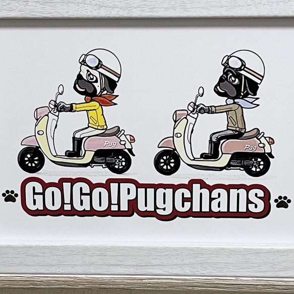 NEW Go! Go! Pugchans ミニフレーム　スクーター編 3枚目の画像