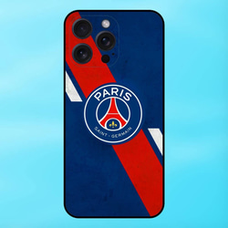 PSG パリ サンジェルマン フットボール クラブの黒い縁取りの iPhone 15 Pro Max 用電話ケース 3枚目の画像