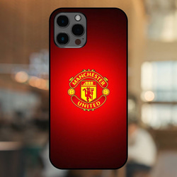 iPhone12 ProMax 電話ケース ブラックボーダーManchester UnitedFootball Club 1枚目の画像