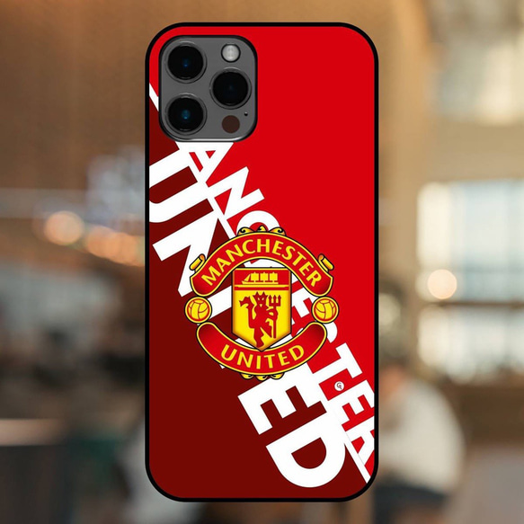 iPhone12 ProMax 電話ケース ブラックボーダーManchester UnitedFootball Club 2枚目の画像