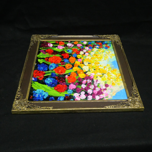 油絵 油彩 油彩画 絵 絵画　【flower garden】 油絵 油彩 油彩画 絵 絵画 【flower garden】