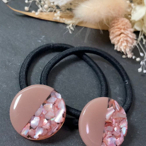 【801】ハンドメイド　レジン　ヘアゴム ハンドメイド レジンヘアゴム 1292 - メルカリ