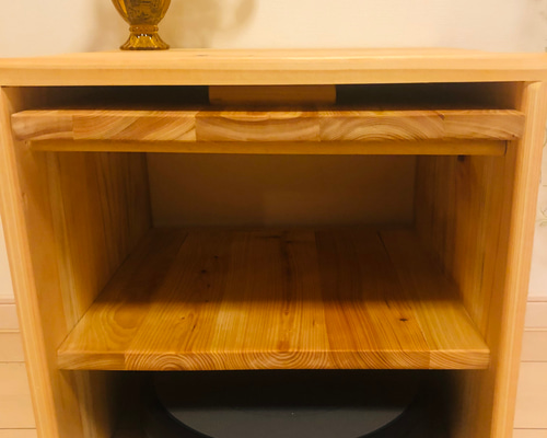 お掃除ロボット　収納ラック　ひのき　ルンバ お掃除ロボット 収納棚 ラック 棚・シェルフ・ラック あっきーお