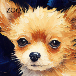 【星降る夜 - チワワ犬の子犬 No.２】A2アートポスター 犬の絵 犬の絵画 犬のイラスト 3枚目の画像