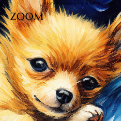 【星降る夜 - チワワ犬の子犬 No.3】A2アートポスター 犬の絵 犬の絵画 犬のイラスト 3枚目の画像
