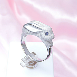 うさぎ　幅広　スリーカラーリング k18うさぎリング 【大切な方へのプレゼントにも最適です。】 ◎日本