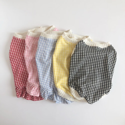 犬服ハンドメイド＊夏のチェリボン*フリルタンクトップ 犬服ハンドメイド＊夏のチェリボン*フリルタンクトップ 犬用品