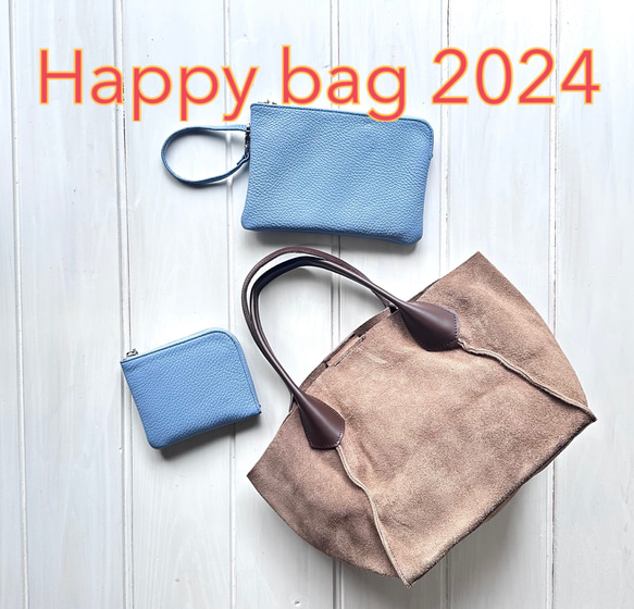 【Creema限定happy bag♥️】ミニトートバッグとミニ財布、ポーチの3点セット 1枚目の画像