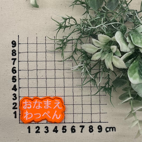 ネオンカラー 蛍光色 お名前ワッペン フルネーム 入園準備 アイロン