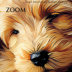 【星降る夜 - ゴールデンドゥードル犬の子犬 No.3】A2アートポスター 犬の絵 犬の絵画 犬のイラスト 3枚目の画像