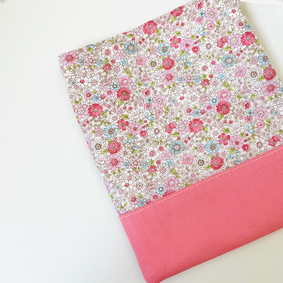 【即納可能】小花柄×ピンクのかわいいお弁当袋&コップ袋セット　入園セット　入学セット 7枚目の画像