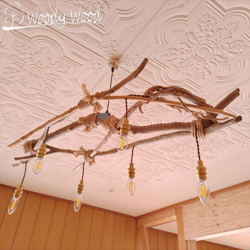 ペンダントライト 照明 おしゃれ 流木 明るい ダイニング 照明器具 6灯