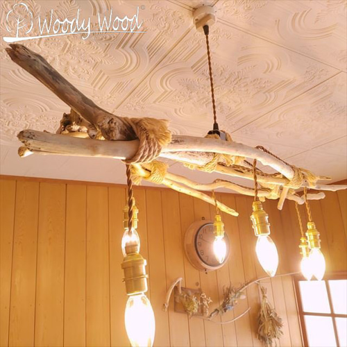 ペンダントライト 照明 おしゃれ 流木 明るい ダイニング 照明器具 6灯