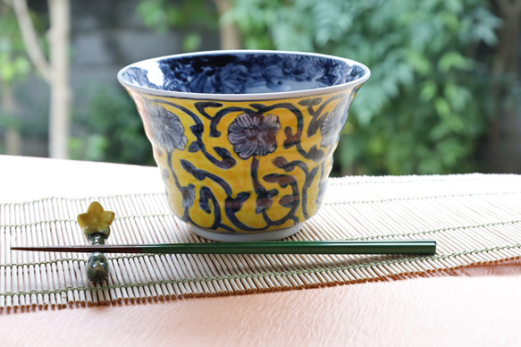 ラーメン&どんぶり鉢 黄色 京焼 清水焼 お椀・ボウル・鉢 京都 陶花堂