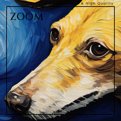 【星降る夜 - イタリアングレーハウンド犬の子犬 No.1】A2アートポスター 犬の絵 犬の絵画 犬のイラスト 3枚目の画像