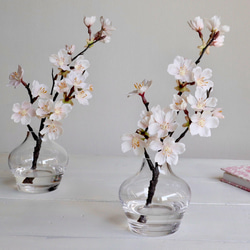 《ずっと咲いてる》桜のひと枝アレンジ約23cm（アーティフィシャルフラワー＝造花）無料ギフトラッピング 4枚目の画像