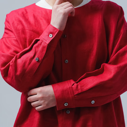 [wafu] 注重細節和欣賞技術的高級亞麻襯衫夾克 / Christose t036f-ctr3★ 第15張的照片