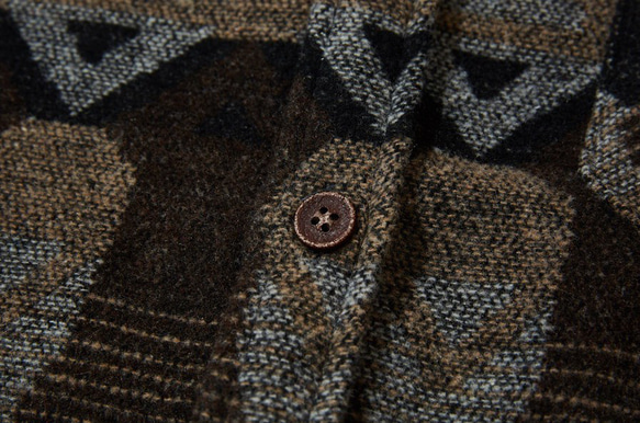 レトロエスニックウールのチュニックコート男性長袖シャツ W154 19枚目の画像