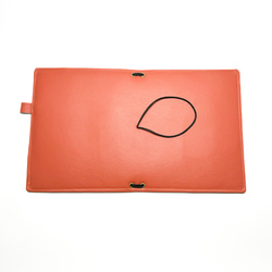 B6 サイズ システム手帳カバートラベラーズノートカバー手帳カバー合皮レザーオレンジ 9枚目の画像