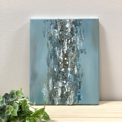 ブルー】モダンアート 近代アート 抽象画 テクスチャーアート その他