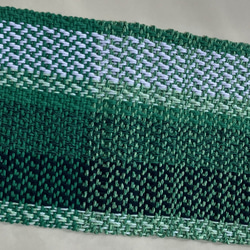 手織り　テーブルマット　緑色 7枚目の画像