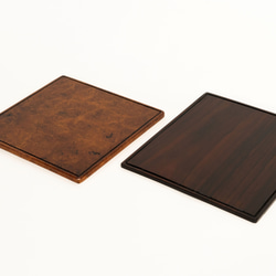 由卡拉木漆細木工工匠製作的高品質紅木和榅桲滑鼠墊 18 x 18 x 0.5 厘米 第11張的照片