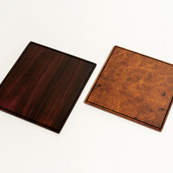 由卡拉木漆細木工工匠製作的高品質紅木和榅桲滑鼠墊 18 x 18 x 0.5 厘米 第6張的照片