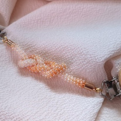 ビーズ編みの羽織紐 ─ 強力クリップ 2枚目の画像