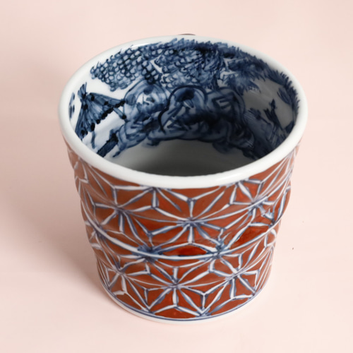 赤麻の葉マグカップ 京焼 清水焼 茶碗・めし碗 京都 陶花堂 通販