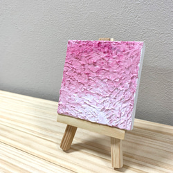 【ピンク×ホワイト】モダンアート  近代アート 抽象画 テクスチャーアート 2枚目の画像