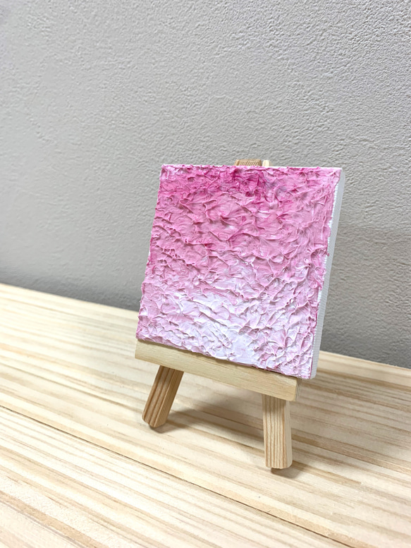 【ピンク×ホワイト】モダンアート  近代アート 抽象画 テクスチャーアート 2枚目の画像