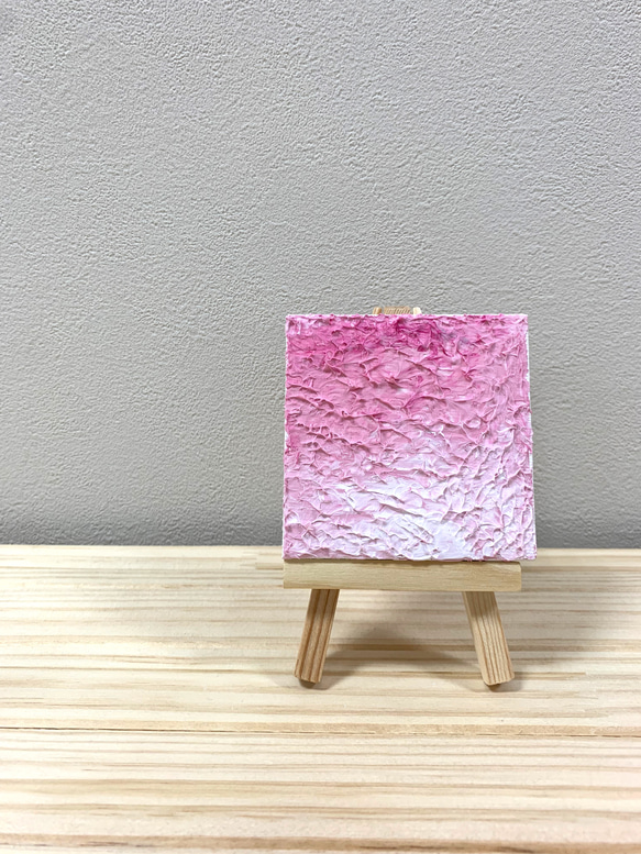 【ピンク×ホワイト】モダンアート  近代アート 抽象画 テクスチャーアート 1枚目の画像