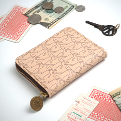 ラウンドファスナー コンパクト 財布（ウマ） 牛革 馬 1枚目の画像