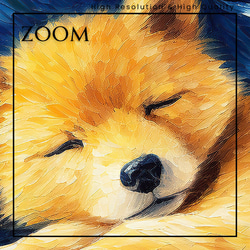 【星降る夜 - 柴犬・豆柴犬の子犬 No.1】A2アートポスター 犬の絵 犬の絵画 犬のイラスト 3枚目の画像